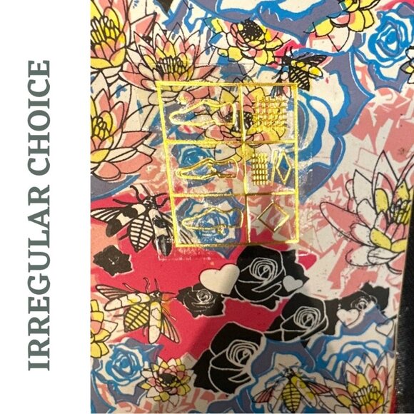 Irregular Choice Floral Heels | Red Black Mary Jane Style | Retro Statement Shoe - Picture 10 of 12